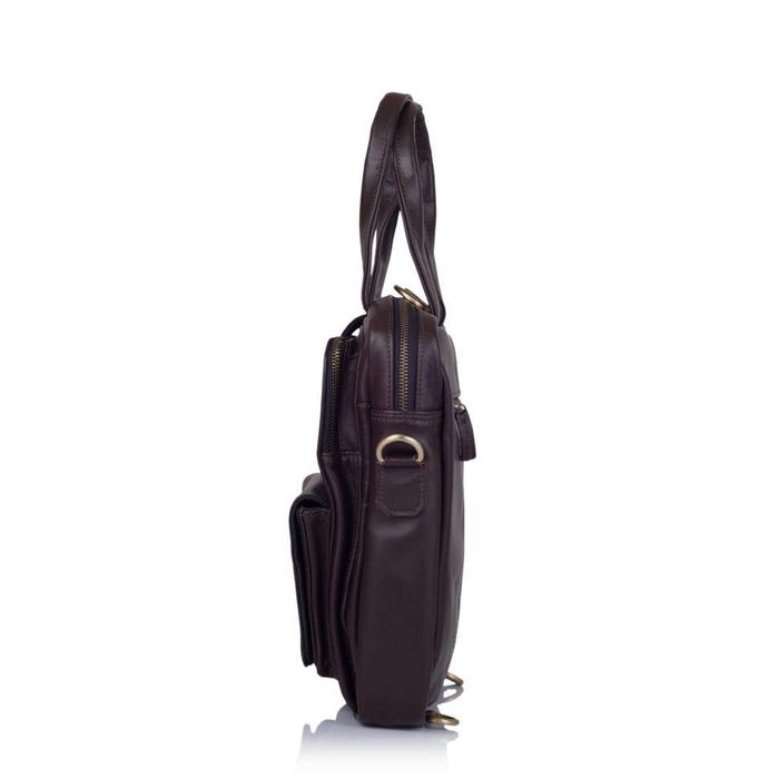 Мужская кожаная коричневая сумка-трансформер TARWA gc-7266-2md купить недорого в Ты Купи