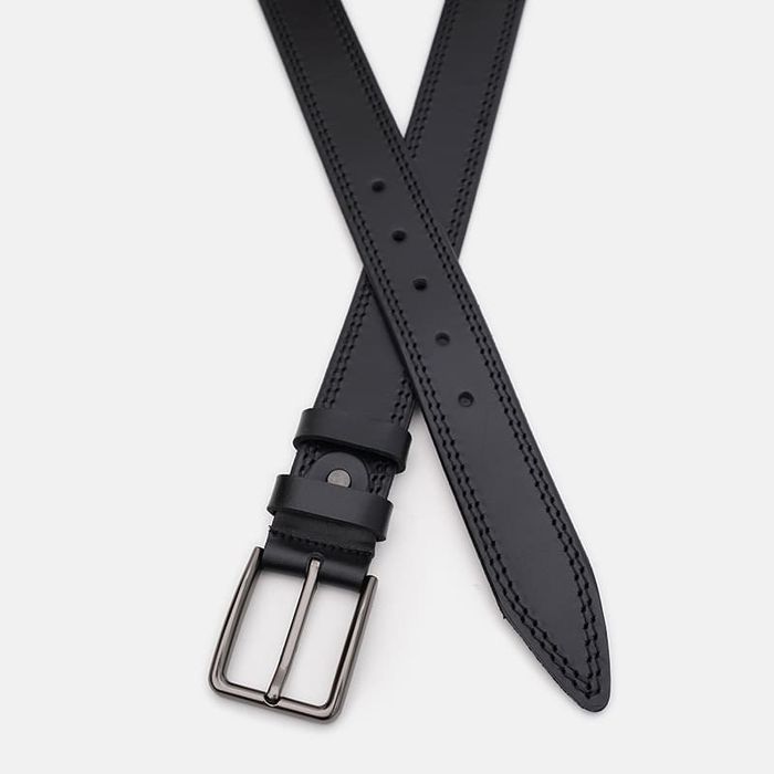 Мужской кожаный ремень Borsa Leather 115v1fx71-black купить недорого в Ты Купи