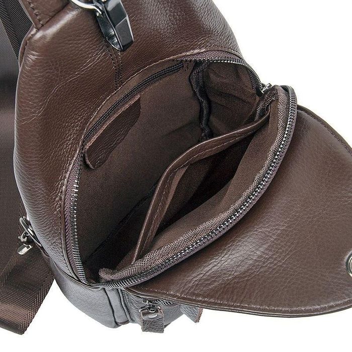 Мужская темно-коричневая сумка-рюкзак John McDee jd4008c купить недорого в Ты Купи