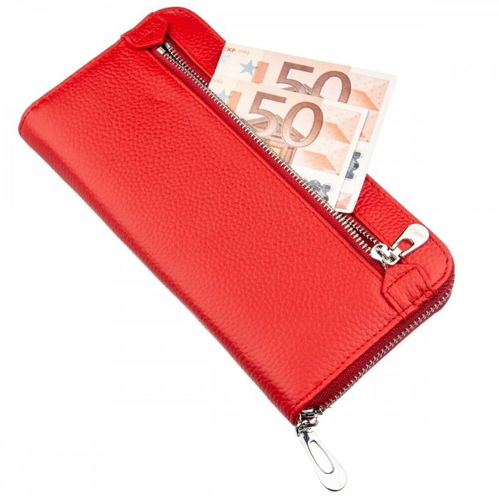 Женский красный кошелёк из натуральной кожи ST Leather 18862 Красный купить недорого в Ты Купи