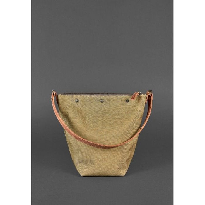 Шкіряна плетені жіноча сумка BlankNote Пазл Crazy Horse M Світло-Коричнева (BN-BAG-32-k-kr) купити недорого в Ти Купи