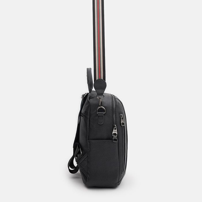 Женский кожаный рюкзак Keizer k1857-2bl-black купить недорого в Ты Купи