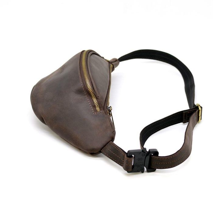 Кожаная коричневая сумка на пояс унисекс TARWA rc-3036-4lx купить недорого в Ты Купи