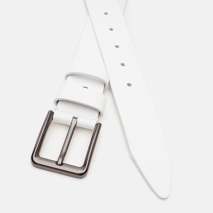 Мужской кожаный ремень Borsa Leather V1125FX54-white купить недорого в Ты Купи