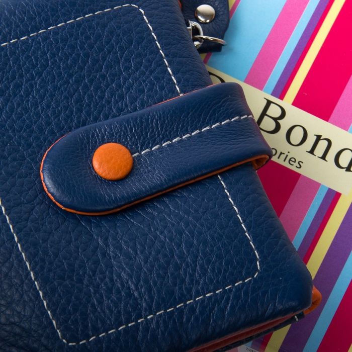 Жіночий шкіряний гаманець Rainbow DR. BOND WRN-1 blue купити недорого в Ти Купи