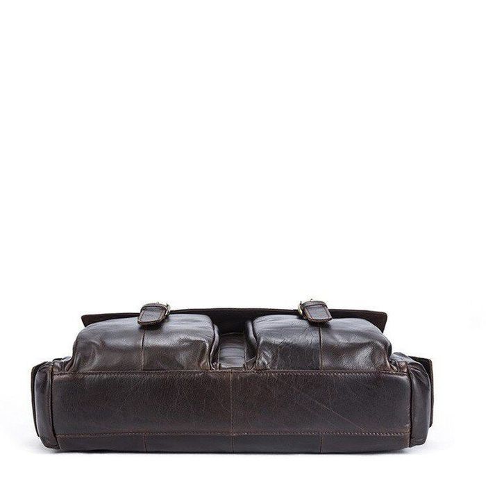 Чоловічий шкіряний портфель Vintage 14749 Темно-коричневий купити недорого в Ти Купи