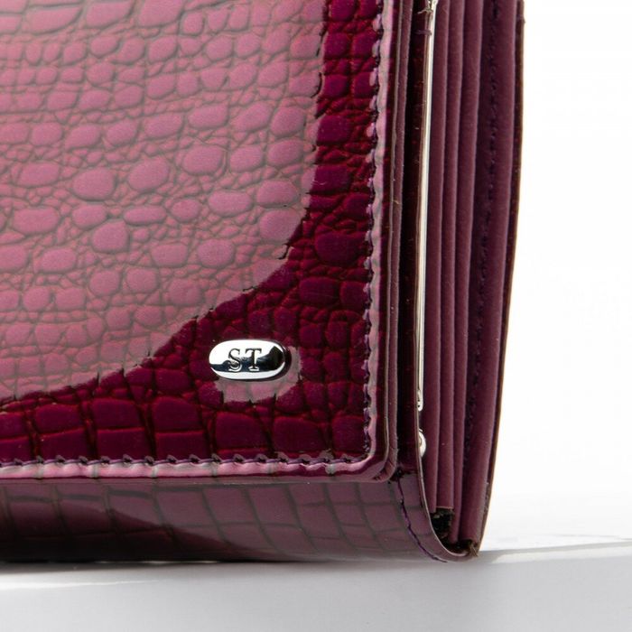 Жіночий гаманець зі шкіри LR SERGIO TORRETTI WS-12 purple-red купити недорого в Ти Купи