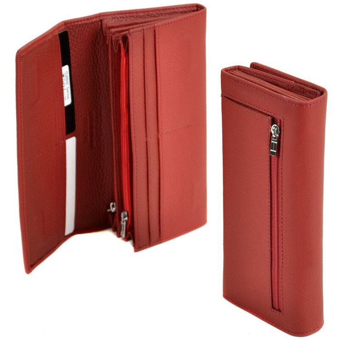 Кожаный кошелек Classik DR. BOND W501-2 red купить недорого в Ты Купи