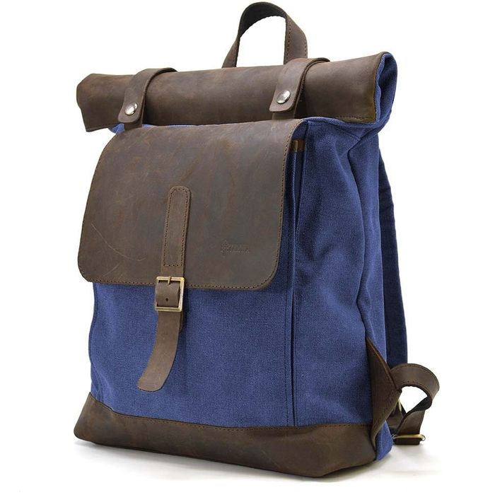 Чоловічий рюкзак зі шкіри та полотна TARWA RKC-5191-3MD купити недорого в Ти Купи