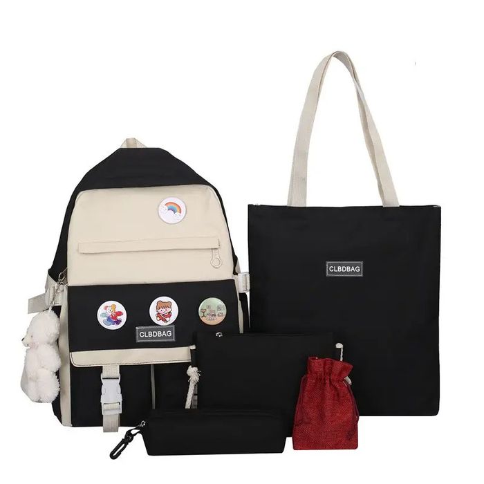 Молодежный набор 5 в 1 рюкзак, сумка, клатч, мешочек и косметичка CL9446-3 купить недорого в Ты Купи