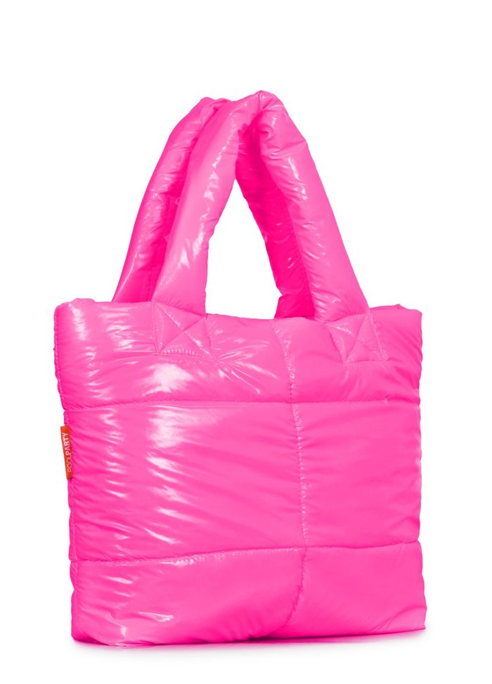 Дутая женская сумочка Poolparty fluffy-neon-pink купить недорого в Ты Купи