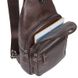 Мужская темно-коричневая сумка-рюкзак John McDee jd4008c