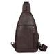 Мужская темно-коричневая сумка-рюкзак John McDee jd4008c