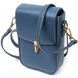 Жіноча шкіряна сумка через плече Vintage 22310, Синій