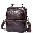 Чоловіча шкіряна сумка Vintage 14748 Темно-коричневий