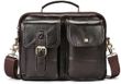 Мужская деловая кожаная сумка Vintage 14819 Коричневый