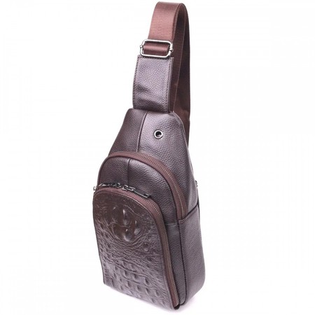 Мужская кожаная сумка-слинг Vintage 21401 купить недорого в Ты Купи
