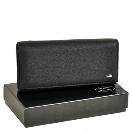 Кожаный кошелек Classik DR. BOND W1-V-2 black купить недорого в Ты Купи
