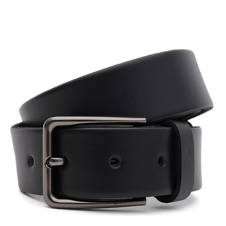 Чоловічий шкіряний ремінь Borsa Leather 125v1fx70-black купити недорого в Ти Купи