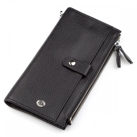 Жіночий шкіряний гаманець ST Leather 18383 (ST420) Чорний купити недорого в Ти Купи