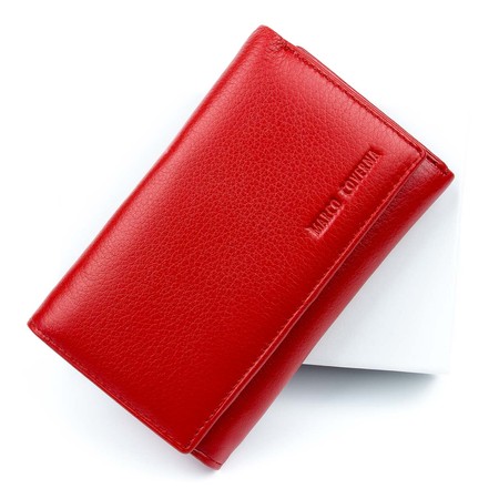Небольшой модный женский кошелек Marco Coverna MC-1418-2 (JZ6628) красный купить недорого в Ты Купи