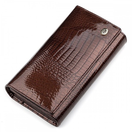 Жіночий шкіряний гаманець ST Leather 18428 (S8001A) Зелений купити недорого в Ти Купи