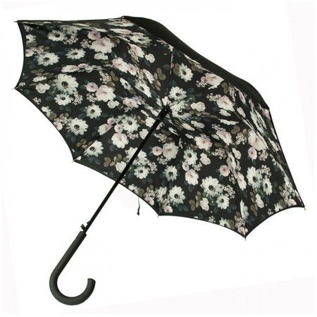 Жіноча парасолька-тростина напівавтомат Fulton Bloomsbury-2 L754 Mono Bouquet (Чорно-білий букет) купити недорого в Ти Купи