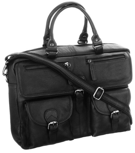 Мужская кожаная сумка-портфель для ноутбука 14 дюймов Always Wild черная LAP146NDM купить недорого в Ты Купи