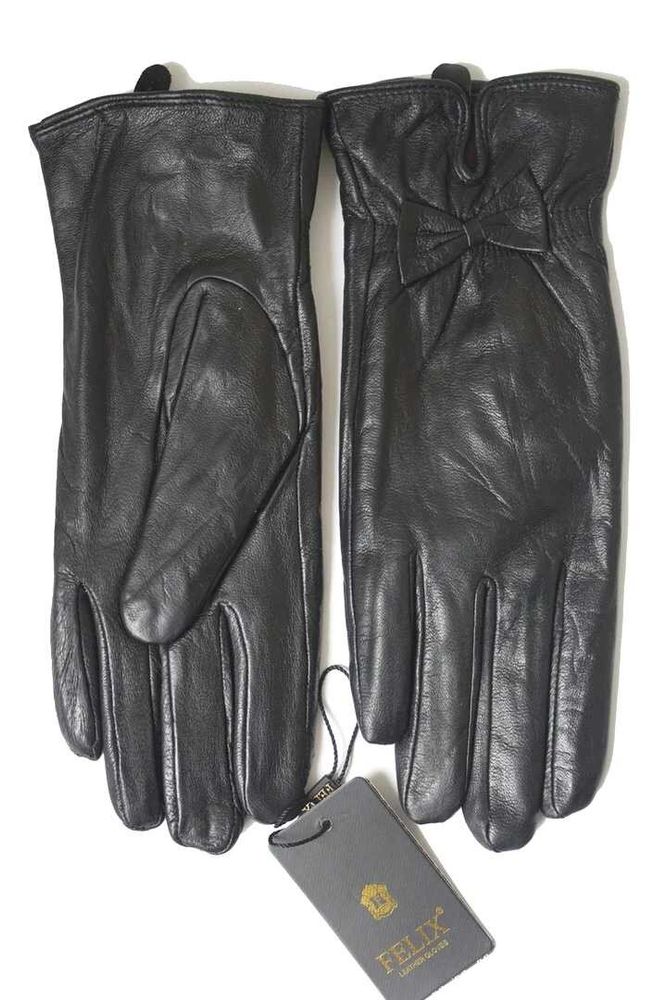 Женские кожаные перчатки чёрные Felix 359s1 S купить недорого в Ты Купи