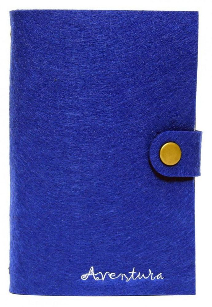 стандартный блок на 160 стр., белая крафт бумага - Блокнот с фетровой обложкой Aventura «Felt - Синий» купить недорого в Ты Купи