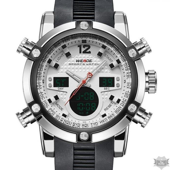 Чоловічий наручний спортивний годинник Weide Strong White (5205) купити недорого в Ти Купи