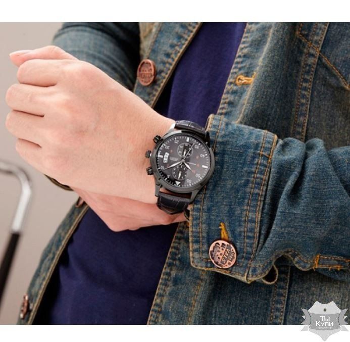 Мужские наручные часы Jedir Factor Black (1049) купить недорого в Ты Купи