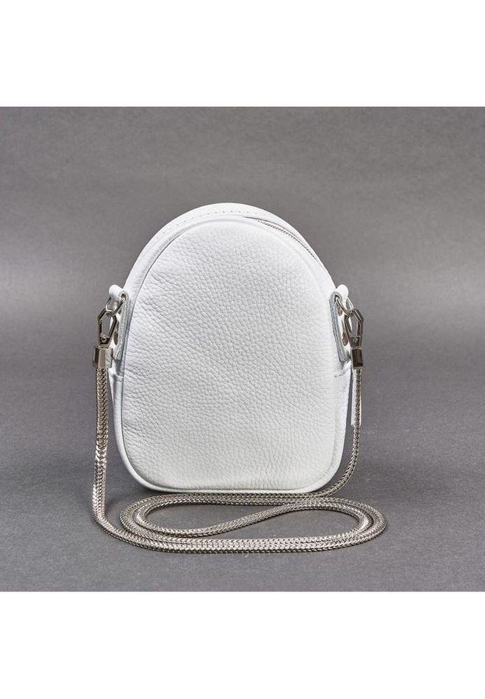 Шкіряна жіноча сумка міні Kroha біла флотар TW-KROHA-WHITE-FLO купити недорого в Ти Купи
