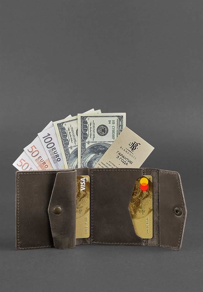 Жіночий шкіряний гаманець BlankNote 2.1 темно-коричневий Crazy Horse BN-W-2-1-O купити недорого в Ти Купи
