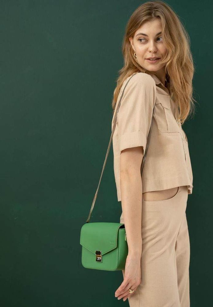 Жіноча шкіряна сумка Yoko Green TW-Yoko-Green купити недорого в Ти Купи