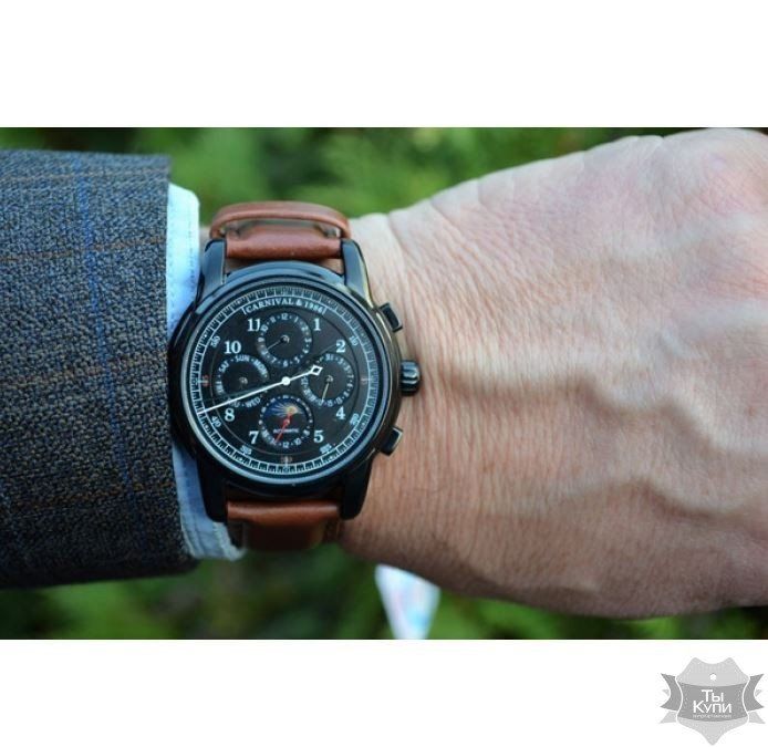 Чоловічі механічний наручний годинник Carnival SkyMoon (8707) купити недорого в Ти Купи