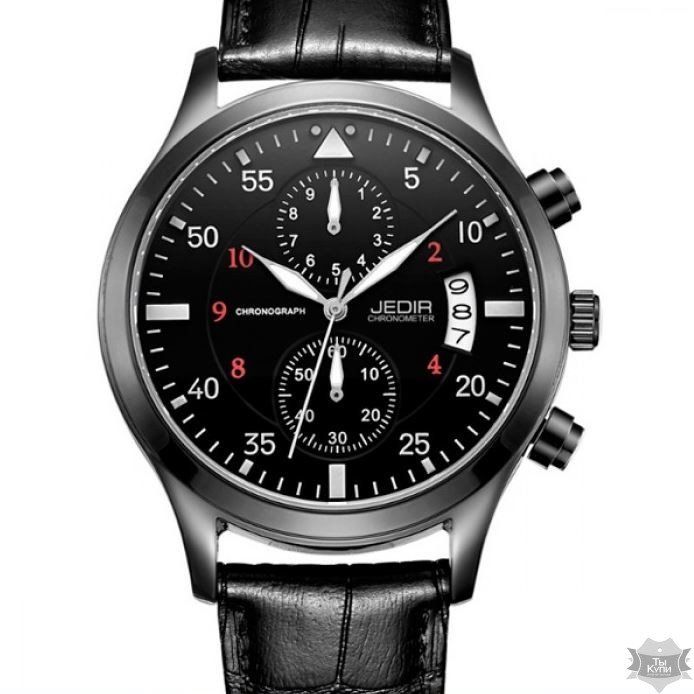 Чоловічий наручний годинник Jedir Factor Black (1049) купити недорого в Ти Купи