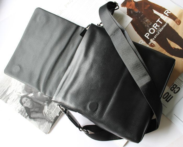 Чоловічий подарунковий набір: шкіряна сумка та гаманець Black купити недорого в Ти Купи