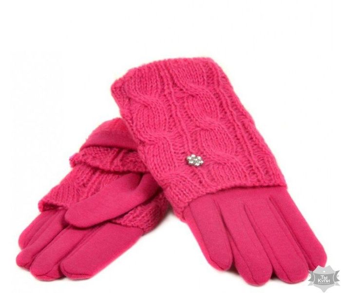 Перчатки женские вязаные F15/1 розовые купить недорого в Ты Купи