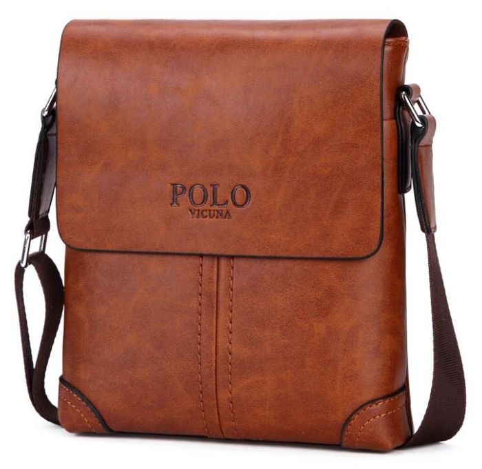 Мужская рыжая сумка через плечо Polo 8807-2 купить недорого в Ты Купи