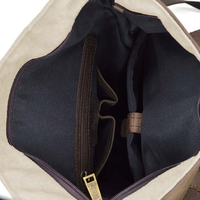 Чоловічий рюкзак зі шкіри та полотна Tarwa RGJ-5191-3MD купити недорого в Ти Купи