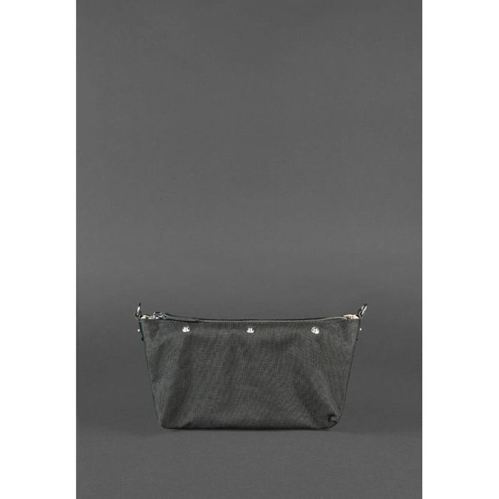 Шкіряна плетені жіноча сумка BlankNote Пазл S Чорна (BN-BAG-31-ygol) купити недорого в Ти Купи