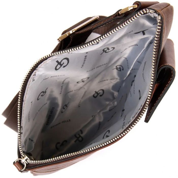 Мужская кожаная сумка-слинг Grande Pelle 721620 купить недорого в Ты Купи