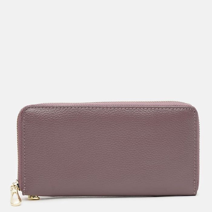 Шкіряний жіночий гаманець Borsa Leather k12707v-violet купити недорого в Ти Купи