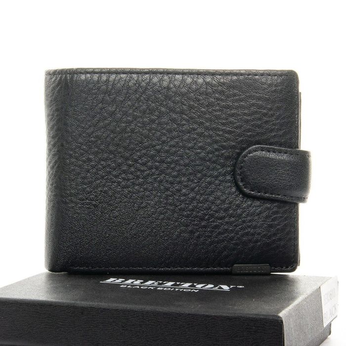 Шкіряний чоловічий гаманець BRETTON M3603 black купити недорого в Ти Купи