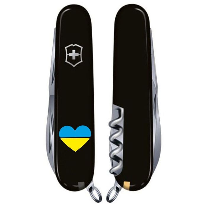 Складной нож Victorinox CLIMBER UKRAINE Сердце сине-желтое 1.3703.3_T1090u купить недорого в Ты Купи
