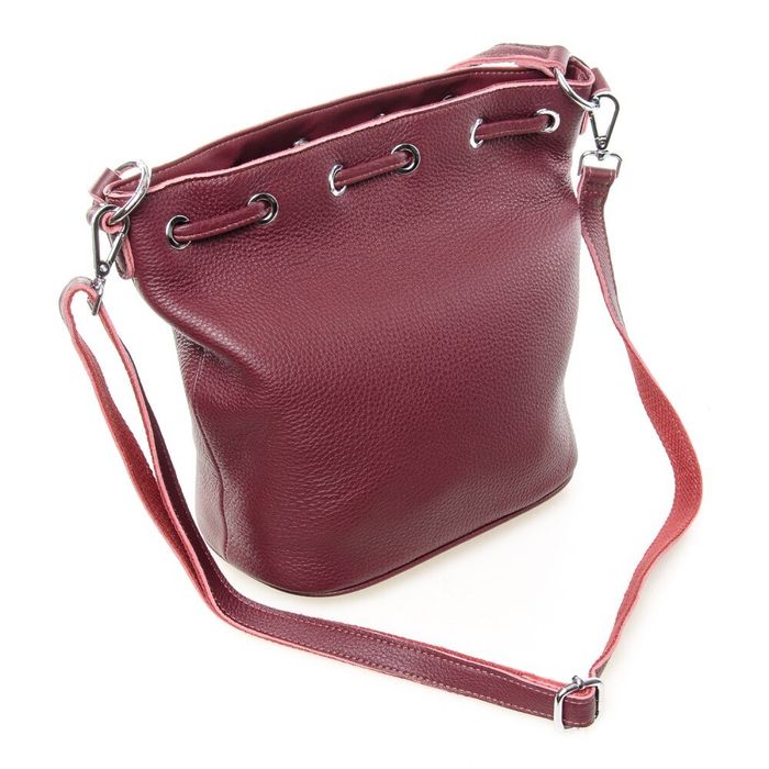Женская бордовая кожаная сумка ALEX RAI 7-01 7110 clared купить недорого в Ты Купи