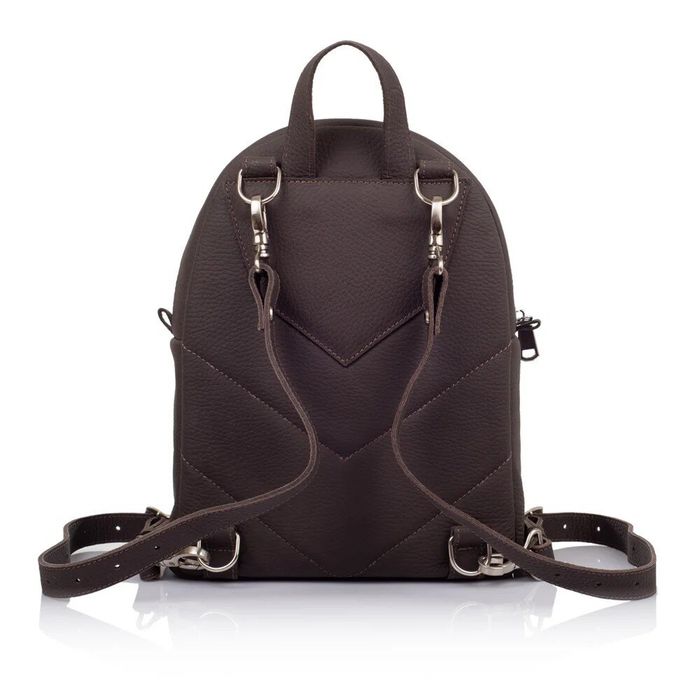 Женский рюкзак из кожи Hi Art «Original» BP-01 тёмно-коричневый купить недорого в Ты Купи