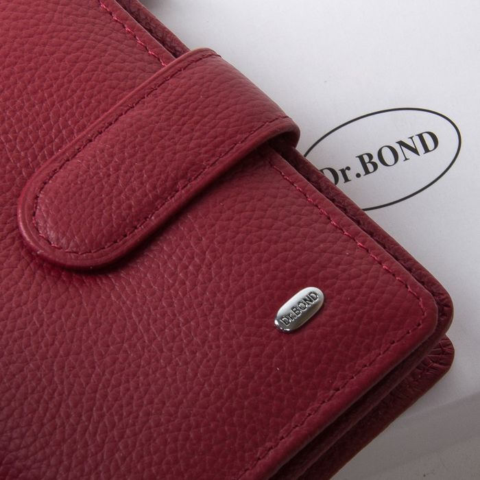 Жіночий шкіряний гаманець Classik DR. BOND WN-2 bordeaux-red купити недорого в Ти Купи