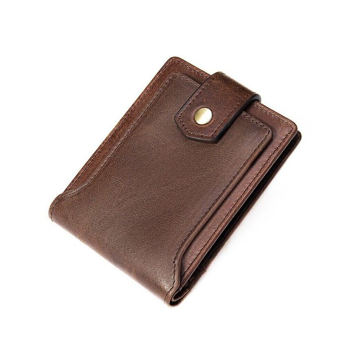 Мужское коричневое портмоне из натуральной кожи Vintage 20241 купить недорого в Ты Купи